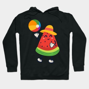 Cute Watermelon Playing Volleyball Hoodie